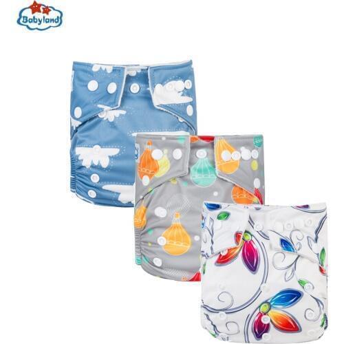 Christmas Promotion 20pcs Washable Cloth Diapers Baby Reusable Diaper Newest Prints Babyland Baby Microfleece Nappy Pocket Style
