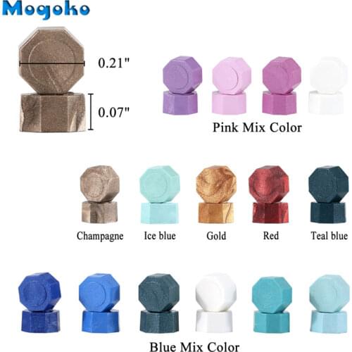 Mogoko Approx 360 pcs Sealing Wax Beads 1 pc Wax Seal Spoon 2 pcs Candles for Wax Seal Stamp Wine Bottle Cards Envelope Decor
