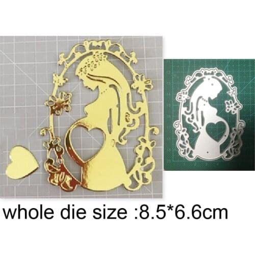 Craft dies Pregnant Woman Wreath Metal Cutting Dies Cut Die Scrapbooking dies Paper Craft Knife Mould Blade Punch Stencils dies