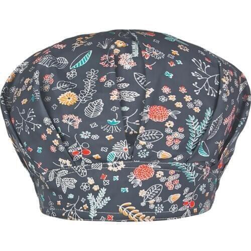 Pet medici infermiera scrub cap ospedale caps high quality printing breathable hat Beauty salon hats Health Sanitary service cap