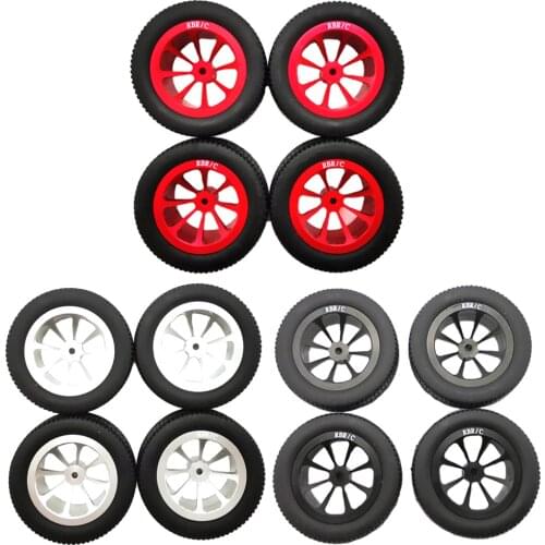 4 Pieces Wheel Tire Tire for WPL D12 1/16 RC Truck Car DIY Upgrade Parts
