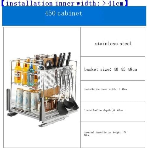 Almacenaje Armario Platos Cupboard Storage Stainless Steel Rack Cocina Organizer Kitchen Cabinet Cestas Para Organizar Basket