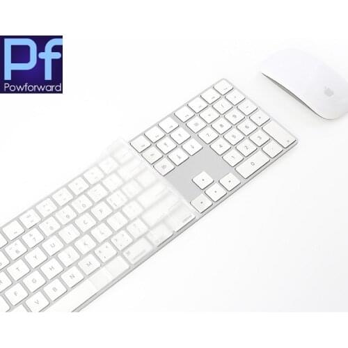 For Apple iMac Magic Keyboard with Numeric Keypad MQ052LL/A A1843 MLA22L/A A1644 Silicone keyboard Cover Protector Skin