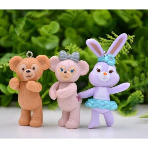 Duffy New Friend StellaLou Rabbit ShellieMay Keychain Head Can Rotate Small Doll Bag Pendant