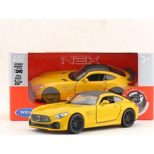 Free Shipping/WELLY Toy/Diecast Model/1:36 Scale/AMG GTR Super Racing/Pull Back Car/Educational Collection/Gift For Children