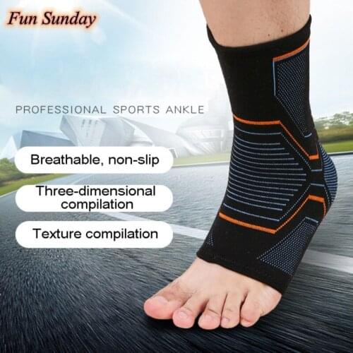 1 PCS Elastic Knitted Ankle Brace Compression Support Sleeves Elastic Breathable Injury Joint Pain basket Foot Sport