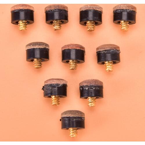 10pcs Screw On Cue Tips For Billiard Pool Stick And Snooker Parts