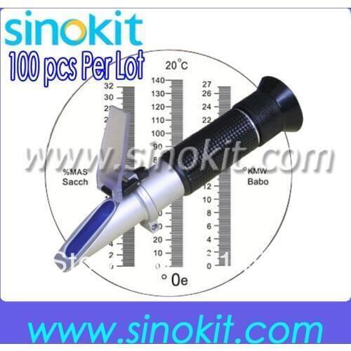 100 pieces Per Lot Wholesales Professional Hand held Wine/Oe Refractometer RHB-32sATC