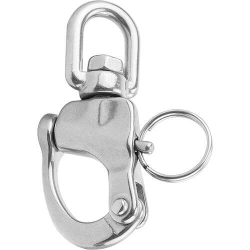 316 STAINLESS STEEL 70mm SWIVEL EYE SNAP SHACKLE - Boat/Sailing/Yacht/Sail