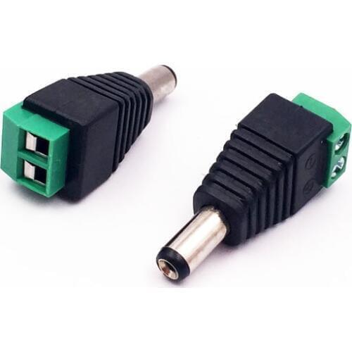 4pcs 5.5mm x 2.1mm DC5521 Power Connector Female Male DC Plug for AV Monitor Fatshark Goggle Barrel Adapter