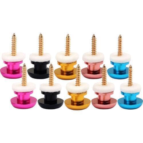 5 Pairs Strap Lock Knob Screw Pens Pads Set For Guitar Bass Ukulele Mandolin