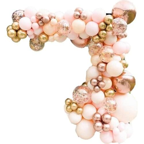 96pcs/set Balloon Garland Arch Kit Rose Gold Confetti Kids Wedding Baby Balloons Latex Party Decor Festival Adult Toys Birt W9Q8