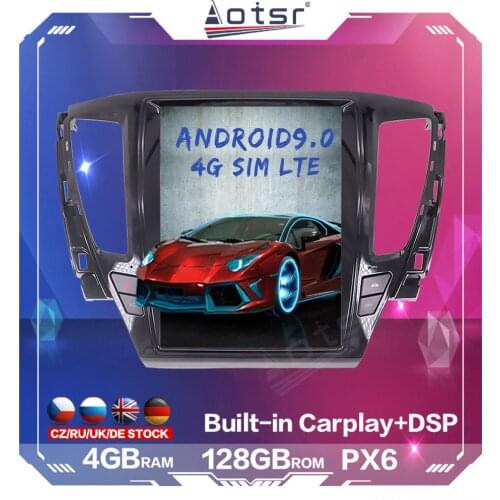Aotsr Vertical Tesla PX6 Android 9. 64G Car Radio Player GPS Navigation Multimedia Play For MITSUBISHI PAJERO Sport 2016 - 2019