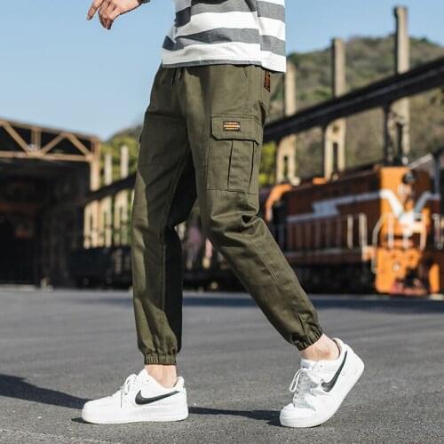 New Mens Side Pockets Cargo Pants 2021 Black Hip Hop Harem Pants Casual Male Joggers Sweatpants Fashion Streetwear Trousers 4XL