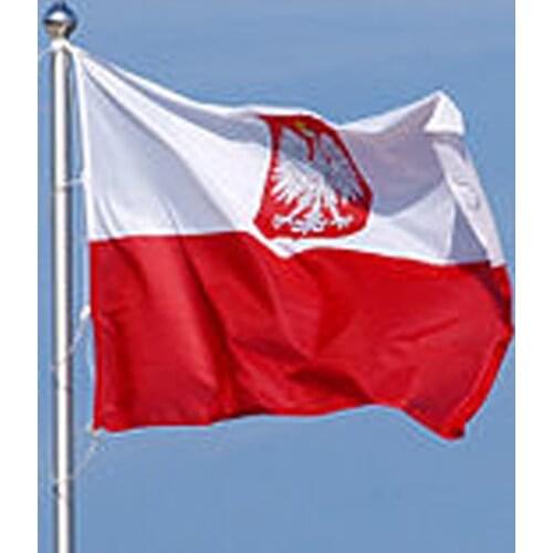 Candiway 3-*5 FEET The Republic Of Poland Eagle flag polish flags white red EU Indoor Outdoor Poland flags Home Decoration