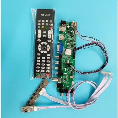 Kit For N140BGE-LB2 remote HDMI controller board digital 1366X768 DVB-T DVB-T2 Signal VGA AV LED USB TV 14.0" 40pin