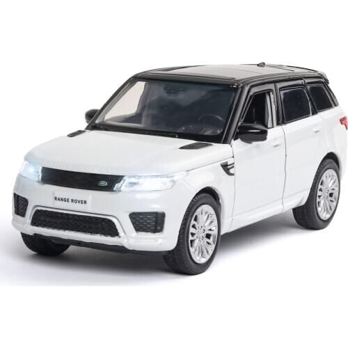 1:32 Alloy Diecast Car Range Rover Sport High Simulator Music Light Pull-back Return Birthday Gift Christmas Present Color Box