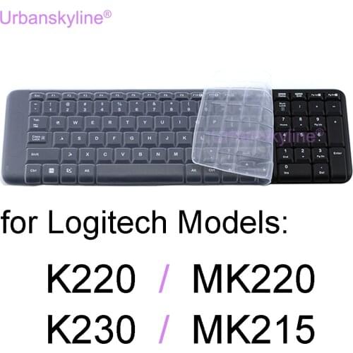 MK215 MK220 MK230 Keyboard Cover for Logitech for Logi Mechanical Protective Protector Skin Clear Silicone TPU Case Funda