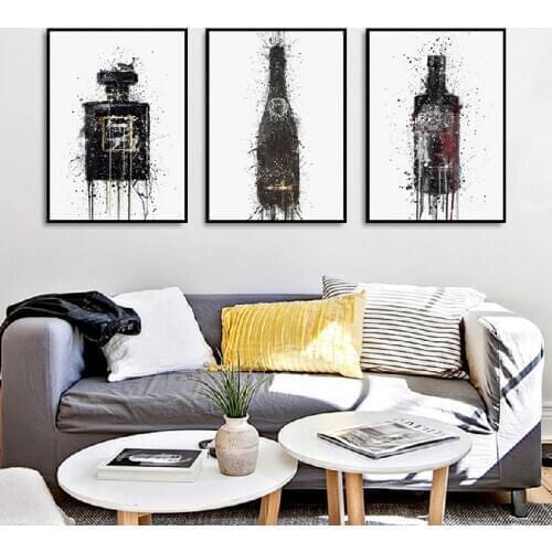 MUTU Canvas Prints Picture Print Fashion Perfume Bottle Modular Wall Art Painting Home Decor Poster Picture Living Room Wall Art