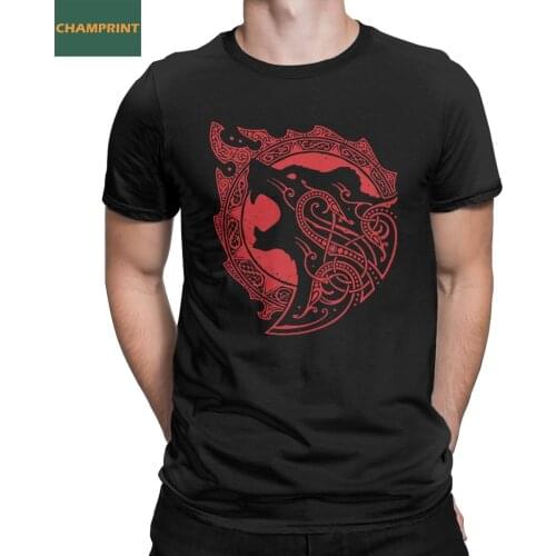 Crazy Berserker Rage Viking T-Shirts Men Round Collar Pure Cotton T Shirt Short Sleeve Tees Original Clothing