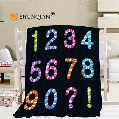 Custom Numeric Symbols Pattern Blanket Soft DIY Picture Decoration Bedroom Size 56x80Inch,50X60Inch,40X50Inch A7.10