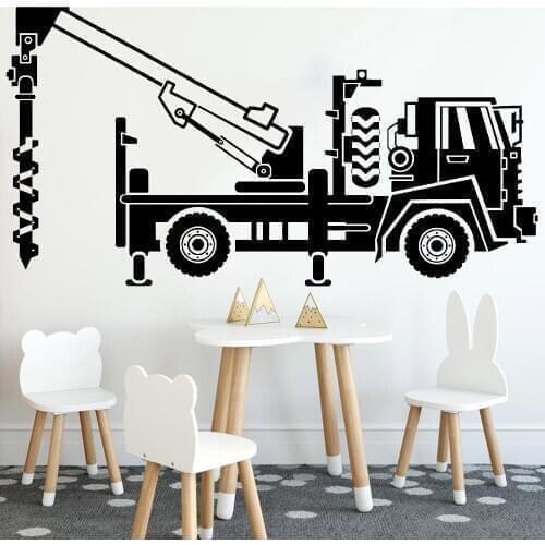 Construction Vehicles Wall Stickers Nursery Kids Room Decoration Vinyl Wall Decals Living Room Sofa Background Wall Decor Y997