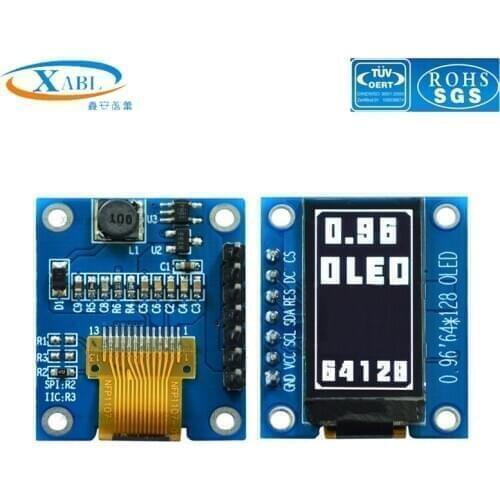 XABL 1.09 Inch OLED Module Resolution 128*64P OLED Display Module CH1115 SPI Compatible SSD1306 PM Material 7Pin Portrait