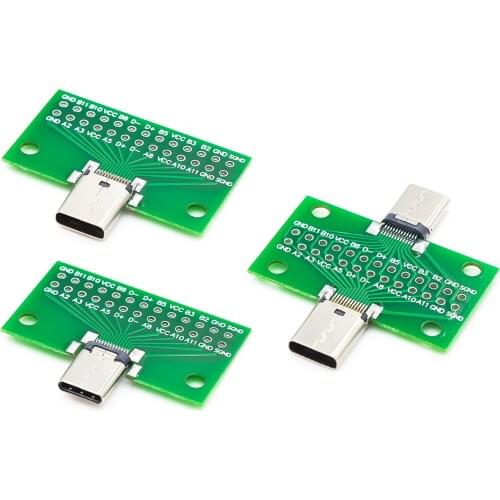 USB 3.1 Connector Type-C Adapter Plate PCB Board Female Male Head Convertor 2*13P to 2.54MM Transfer Test Board USB3.1 Module