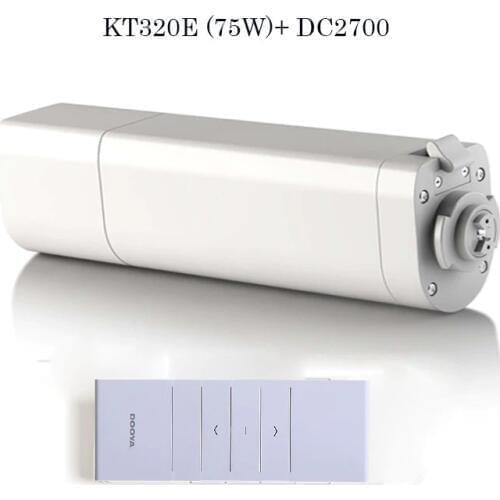Eruiklink Dooya Home Automation Electric Curtain Motor KT320E-75W+DC2700 Remote Controller for Automation curtain track