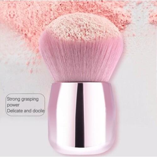 Fluffy Face Powder Foundation Blush Brush Soft Mushroom-Head Makeup Brush Chubby Cosmetic Beauty Tools With Bag