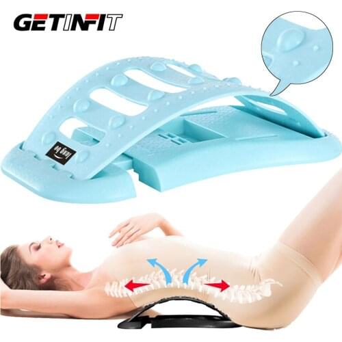 Getinfit Adjustable Back Massager Stretcher Equipment Fitness Lumbar Support Relaxation Spine Pain Relief Corrector