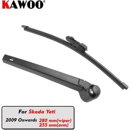 KAWOO Car Rear Wiper Blade Blades Back Window Wipers Arm For Skoda Yeti Hatchback (2009 Onwards) 280mm Auto Windscreen Blade