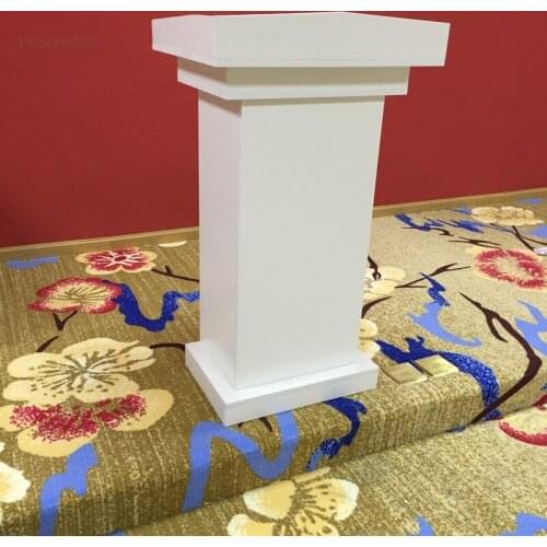 Solid Wood Hotel Restaurant Reception Desks Office Conference Speech Podium Stands Shopping Guide Wedding Training Cashier Table