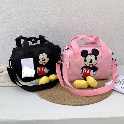 2021 Disney Mickey Pattern Parent-child Shoulder Bag Messenger Bag Simple Fashion Cylindrical Bag Shoulder Handbag