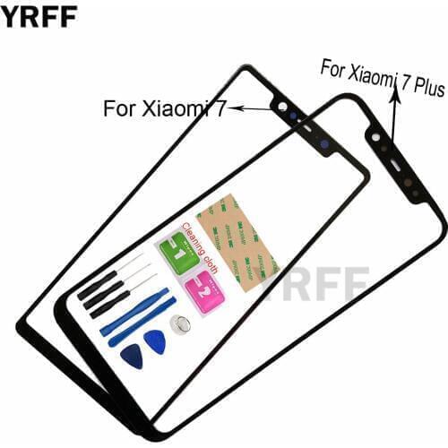 Mobile Touch Screen Outer Glass For Xiaomi 7 Plus 7plus Front Glass Panel Replacement