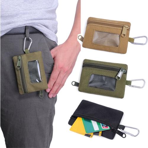 Army Fan Tactical EDC Molle Pouch Wallet Portable Travel Zipper Waist Bag Coin Purse for Camping Hiking Hunting EDC Pouch