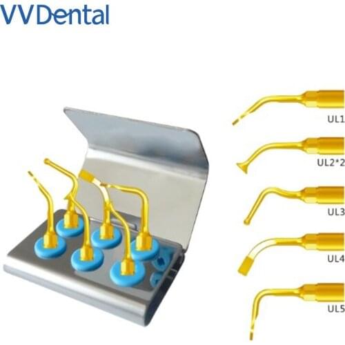 VVDental New Piezo Surgery Sinus Lift Tips Kit Compatible With Woodpecker And Mectron Surgery Handpiece UL1/UL2*2/UL3/UL4/UL5