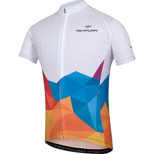 KEYIYUAN Men Cycling Jersey Summer Mountain Bike Sportswear Quick Dry Triathlon Tops Wielren Kleding Heren Roupas De Ciclismo