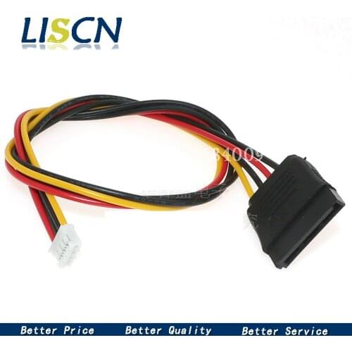 1PCS ITX power cord SATA female 15P female to small 4PIN female 2.0mm pitch to SATA motherboard power supply line