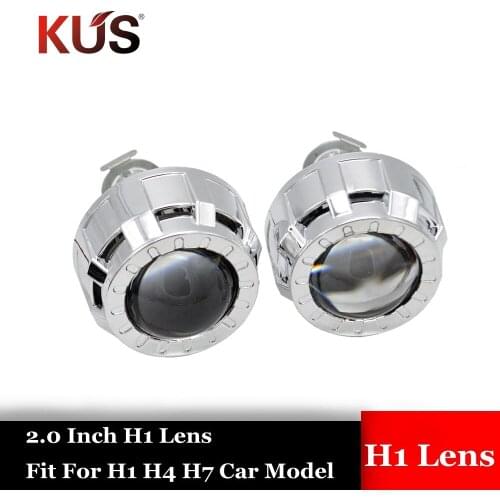2pcs 2.0 inch car Bi xenon H1 Projector lens with shrouds mask H1 H4 H7 hid xenon kit ballast headlight car styling Modify