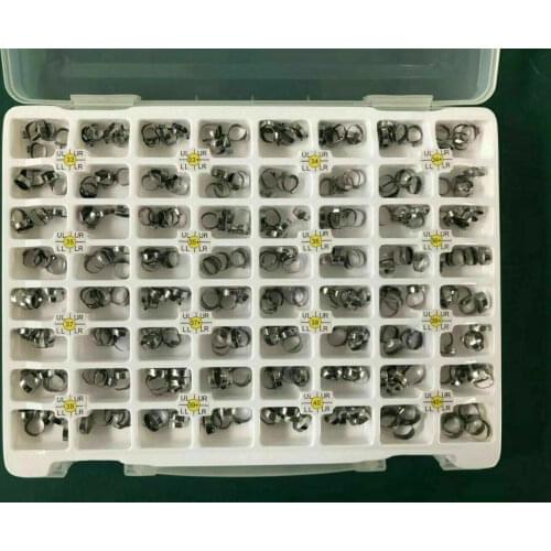 320Pcs/Lot Dental Orthodontic Molar Plain Bands U2/L1 U1/L1 Tube #33-#40