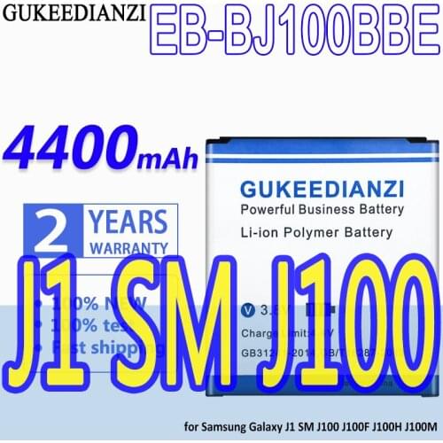 High Capacity GUKEEDIANZI Battery EB-BJ100BBE 4400mAh for Samsung Galaxy J1 SM J100 J100F J100H J100M EB BJ100BBE