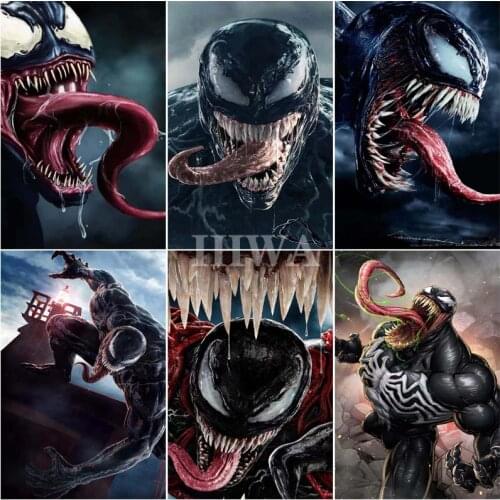 Disney Full Drill Diamond Painting Venom Cross Stitch 5D DIY Diamond Embroidery Marvel Landscape Wall Decoration Gift