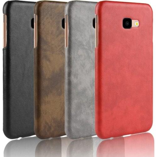 For Samsung Galaxy J4 Plus Case Litchi Skin Pattern PU Leather and PC Book Cover For Samsung J4 Plus J415F J415 Phone Case