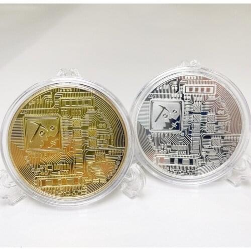 Digital Virtual Coin Embossed Commemorative Medal Gold-plated Silver F Coin Commemorative Coin Collectibles Home Decoration