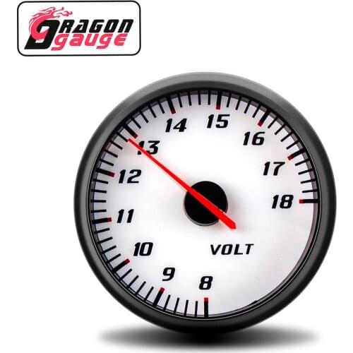 「DRAGON」Factory Sales 60MM Car Voltmeter Detection 8~18V Auto Voltmeter Arrow Display12 Volt Car Refit Accessories