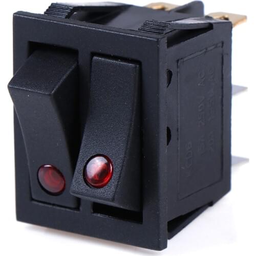 HUXUAN New 1PC 3*2.5cm Rocker Switch Belt Cat-eye Switch Two Gang Switch Double Switch Hot Sale
