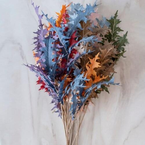 Simulation Sawtooth Leaf Fake Plant Wedding Road Guide Flower Home Party Decor Flower Wall Material