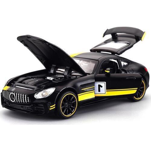 Hot Alloy Diecast Model Car 1:32 AMG GT Children Metal Car Toys Pull Back Wheels Kids Birthday Christmas Gifts