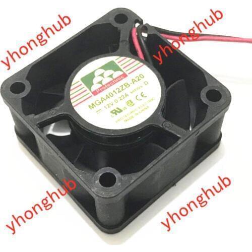 MAGIC MGA4012ZB-A20 MGA4012ZB-A2O Server Cooling Fan DC 12V 0.22A 2-Wire 40x40x20mm